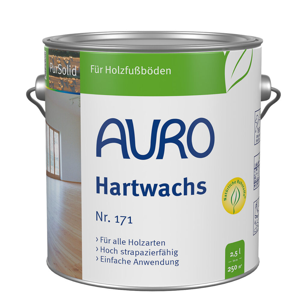 AURO Hartwachs Nr. 171 in 2,5 Liter Dose – lösemittelfreier Schutz für Holzböden