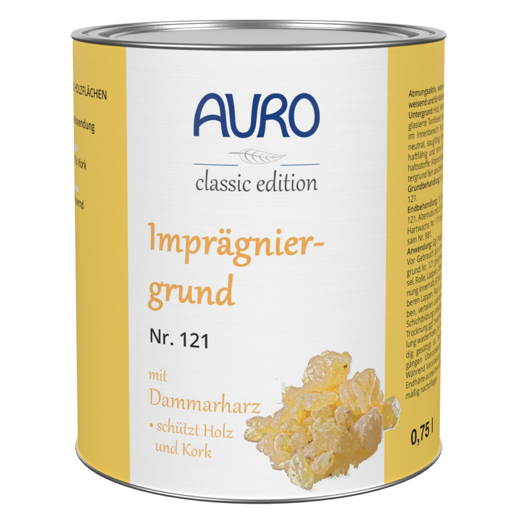 AURO Imprägniergrund Nr. 121 in 0,75 Liter Dose – transparente Holzimprägnierung für Innenbereiche