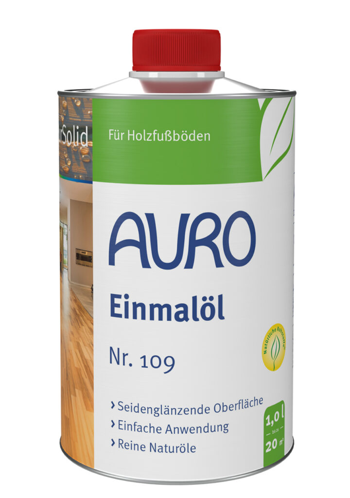 AURO Einmalöl Nr. 109 in 1 Liter Dose – Naturöl für Holzmöbel und Böden