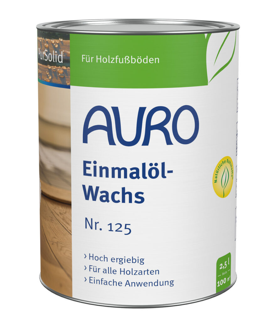 AURO Einmalöl-Wachs Nr. 125 in 2,5 Liter Dose – ideal für geölte oder unbehandelte Holzoberflächen